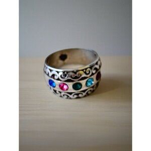 Brighton Elora Gems Ring Size 7 Colorful Band Ring.